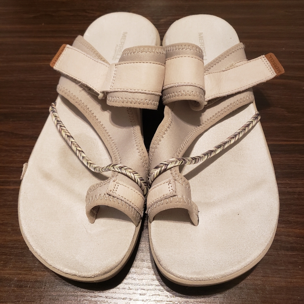 Merrell Tan and Cream Sandals